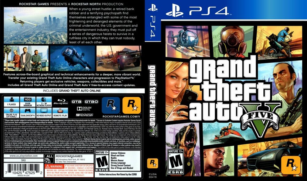 Grand Theft Auto 5 box cover (2013)